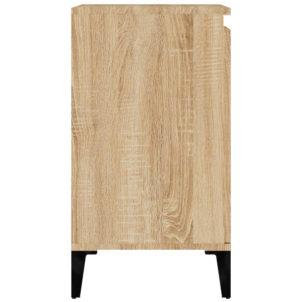 vidaXL Шкаф за мивка, дъб сонома, 58x33x60 см, инженерно дърво