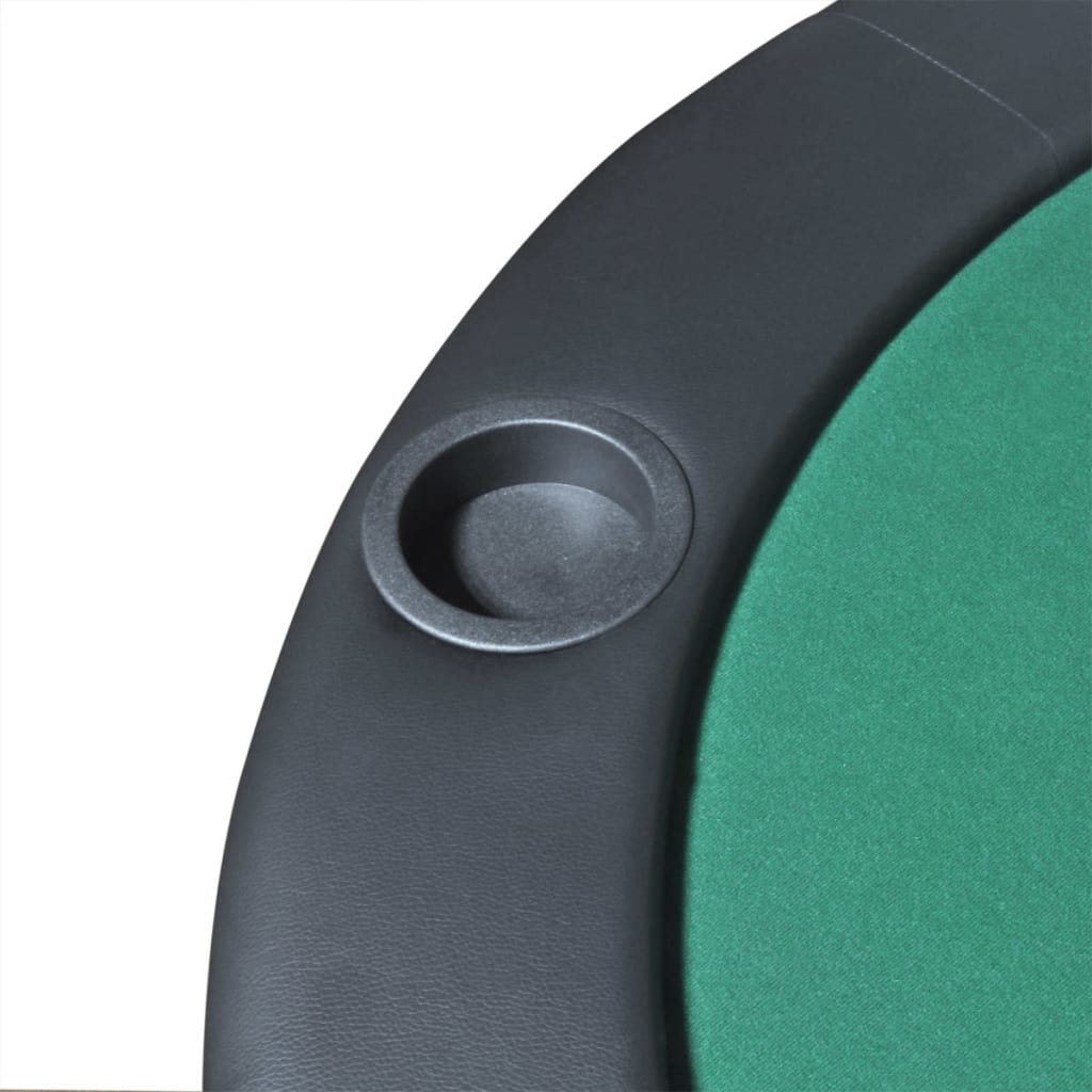 vidaXL Сгъваем плот за покер маса за 10 играчи, зелен