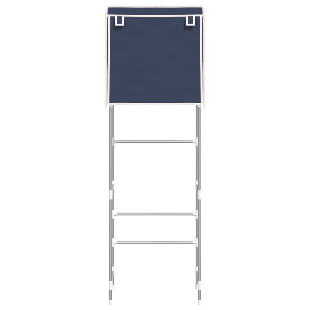 vidaXL 2-етажен рафт за над тоалетна син 56x30x170 см желязо