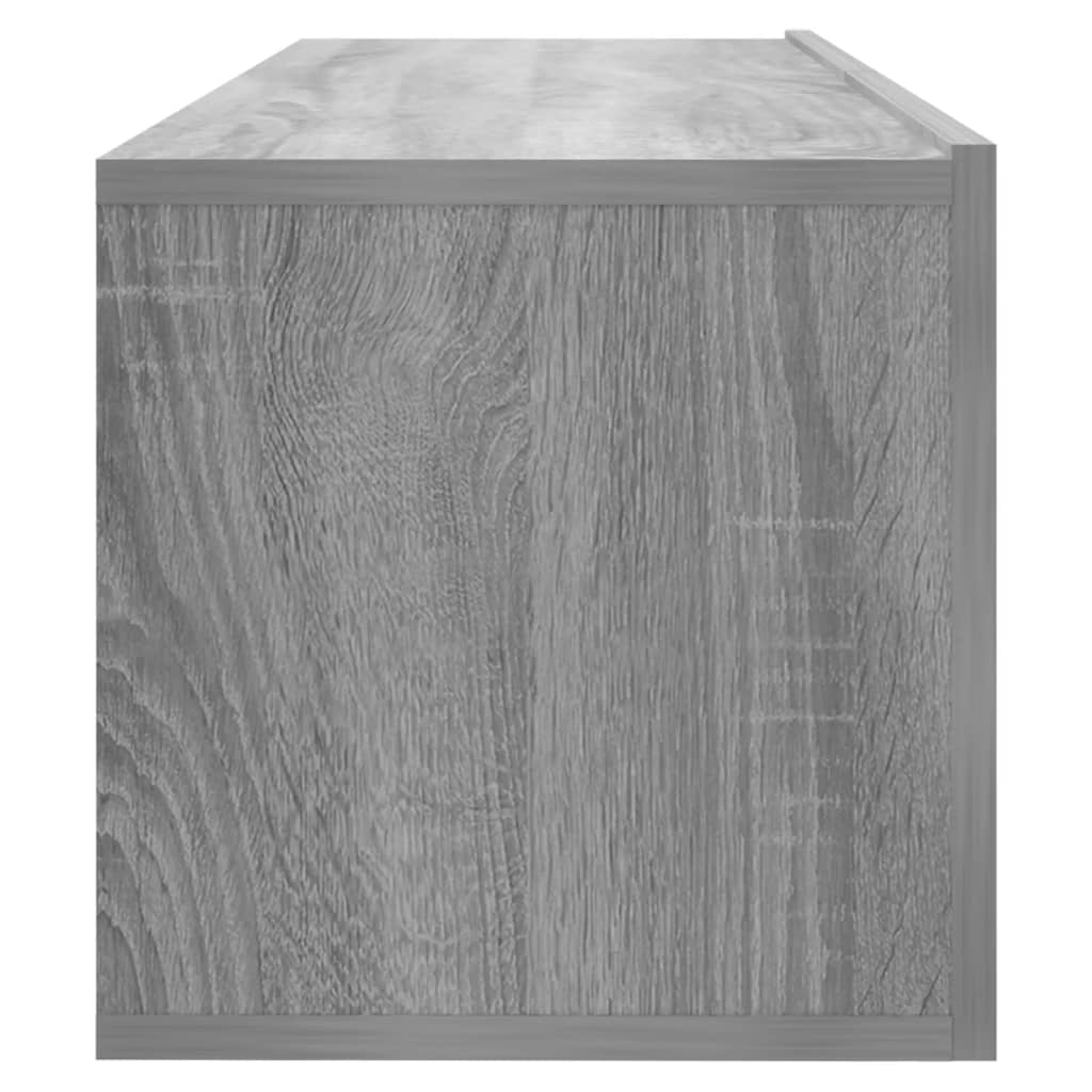 vidaXL ТB стенен шкаф, сив сонома, 100x30x30 см, инженерно дърво