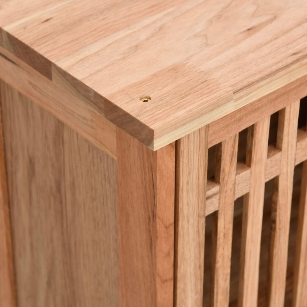 vidaXL Комплект мебели за баня, 4 части, масивна орехова дървесина