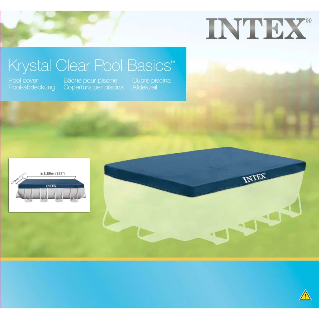 Intex Покривало за басейн правоъгълно 390x180 см 28037