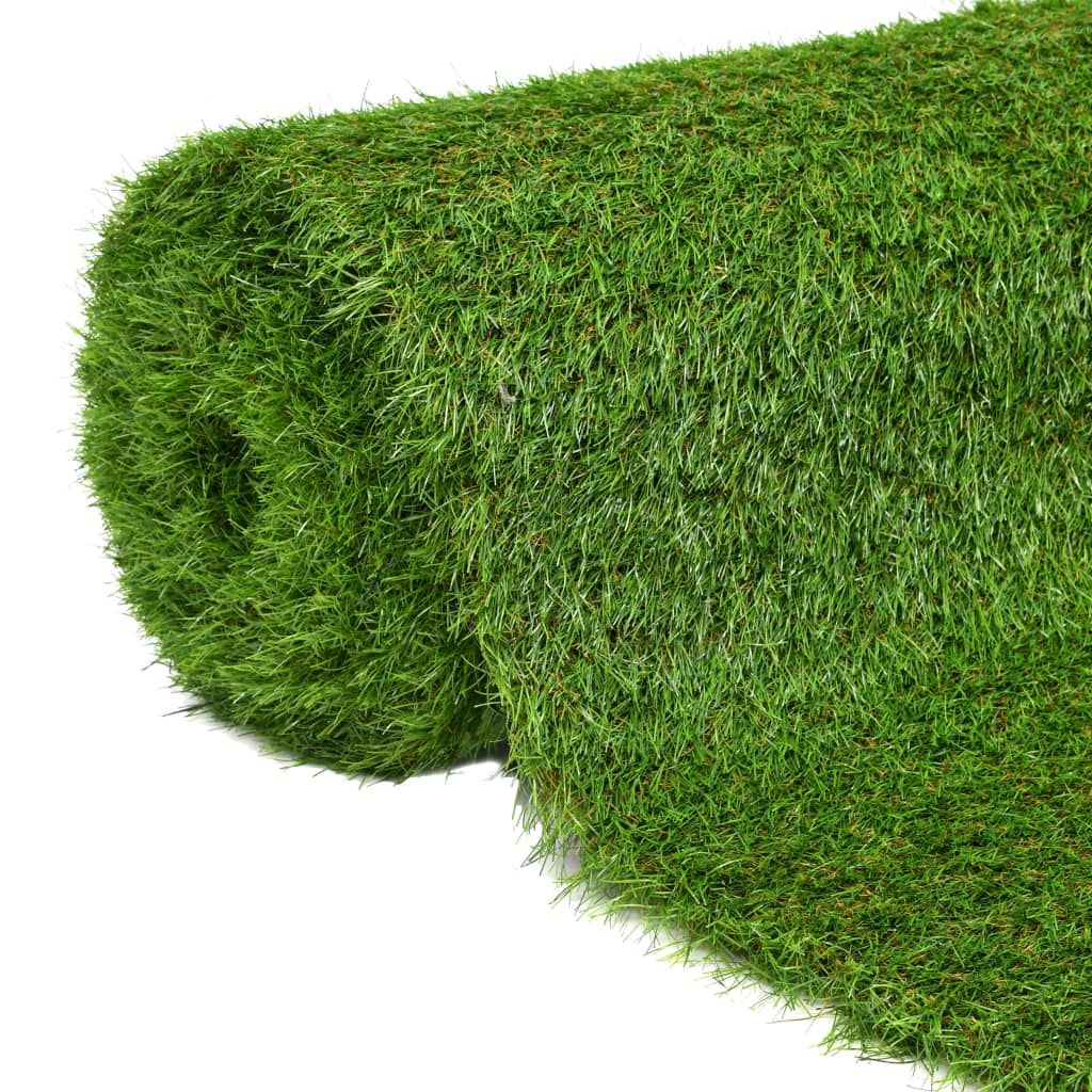 vidaXL Изкуствена трева, 1x15 м/40 мм, зелена