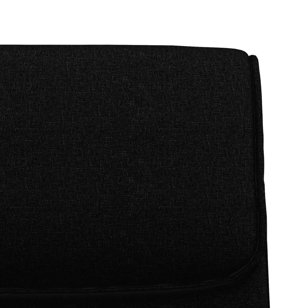 vidaXL Пейка, черна, 100x64x80 см, текстил