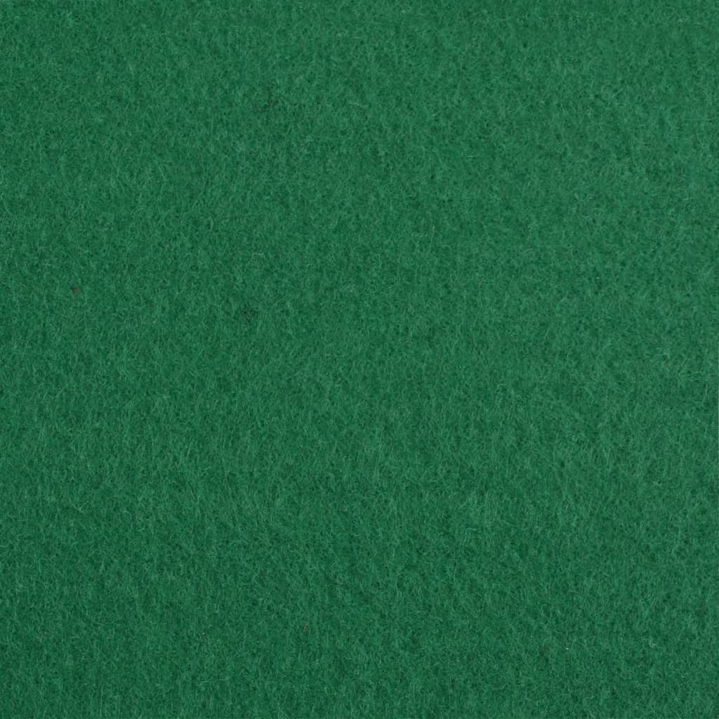 vidaXL Изложбен килим, изчистен, 1,2x12 м, зелен