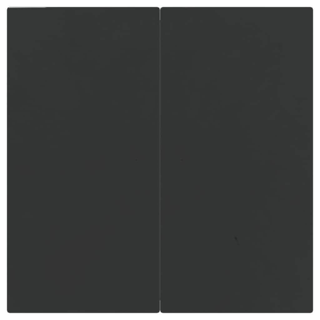 vidaXL Градински трапезен комплект, 3 части, черен, полиратан