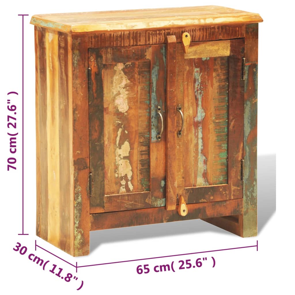 vidaXL Шкаф от регенерирано дърво в старинен стил с две врати