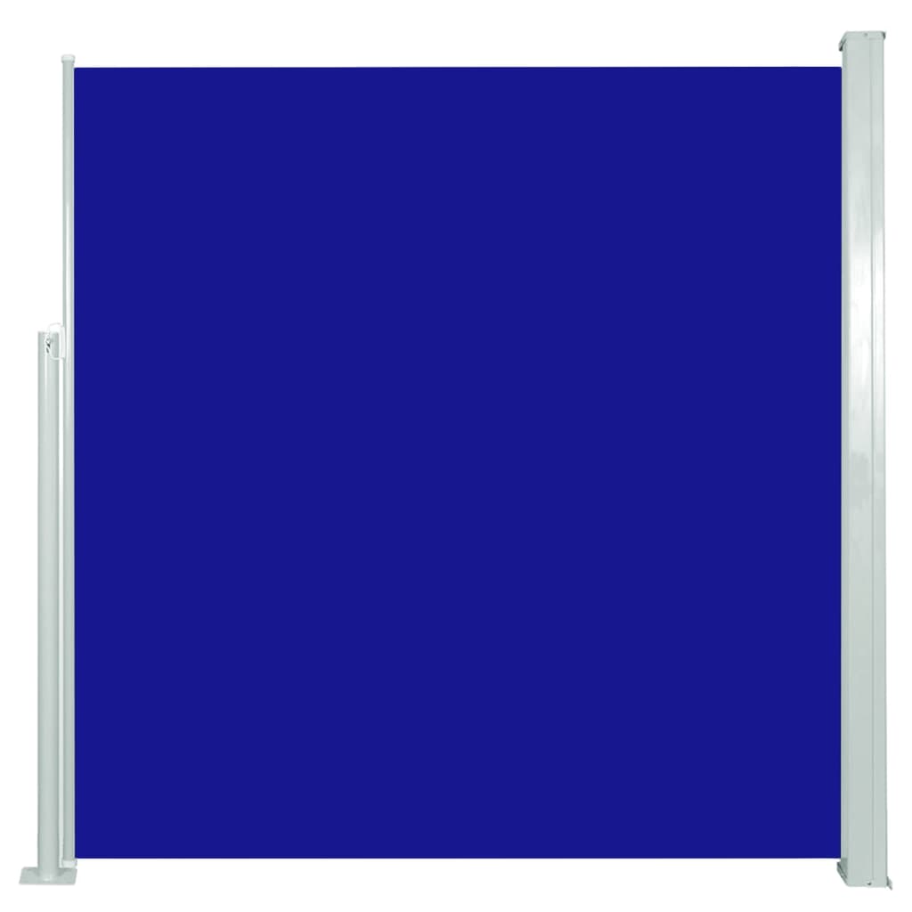 vidaXL Прибираща се странична тента, 140х300 см, синя