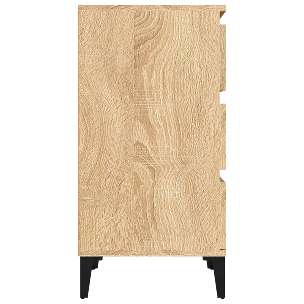 vidaXL Нощно шкафче, дъб сонома, 40x35x70 см, инженерно дърво