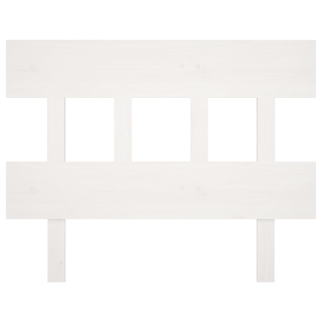 vidaXL Горна табла за легло, бяла, 78,5x3x81 см, бор масив