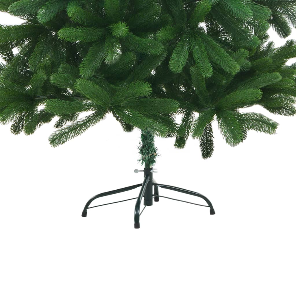 vidaXL Изкуствена готово осветена коледна елха, 150 см, зелена