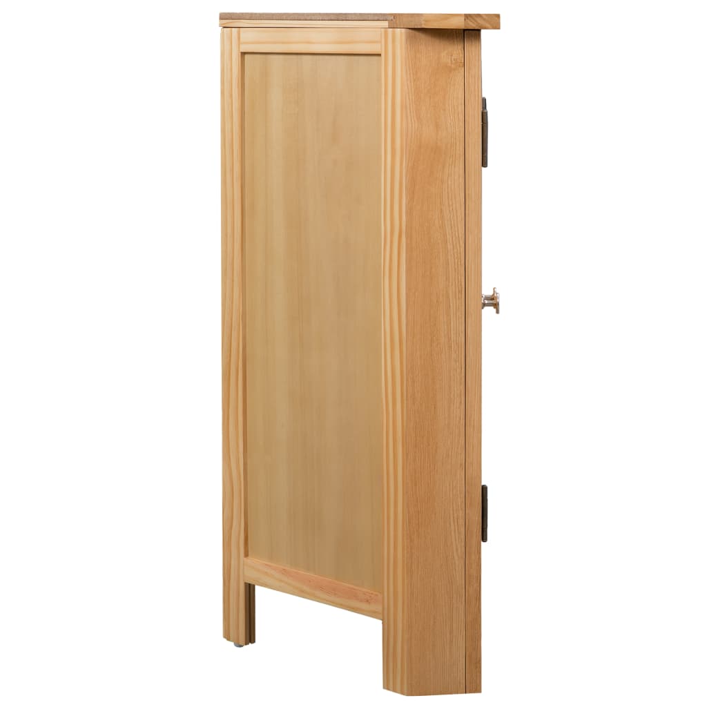 vidaXL Ъглово шкафче, 80x33,5x78 см, дъбов масив
