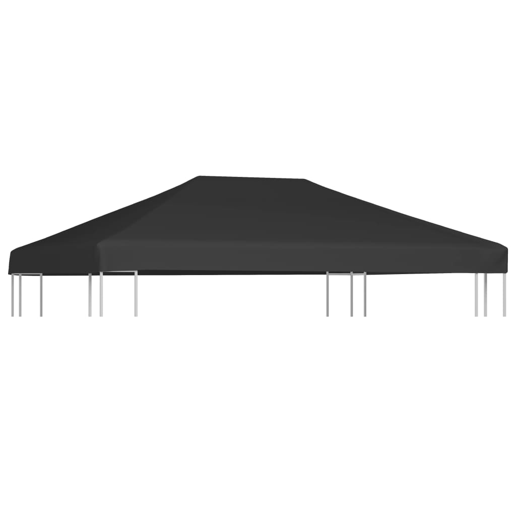 vidaXL Покрив за шатра, 270 г/м², 4x3 м, черен
