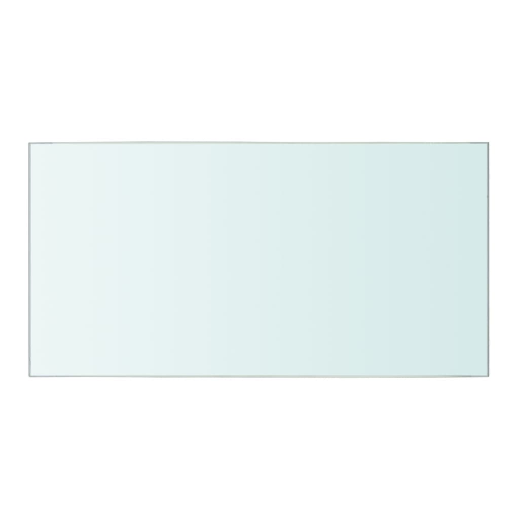 vidaXL Плоча за рафт, прозрачно стъкло, 40 x 20 см