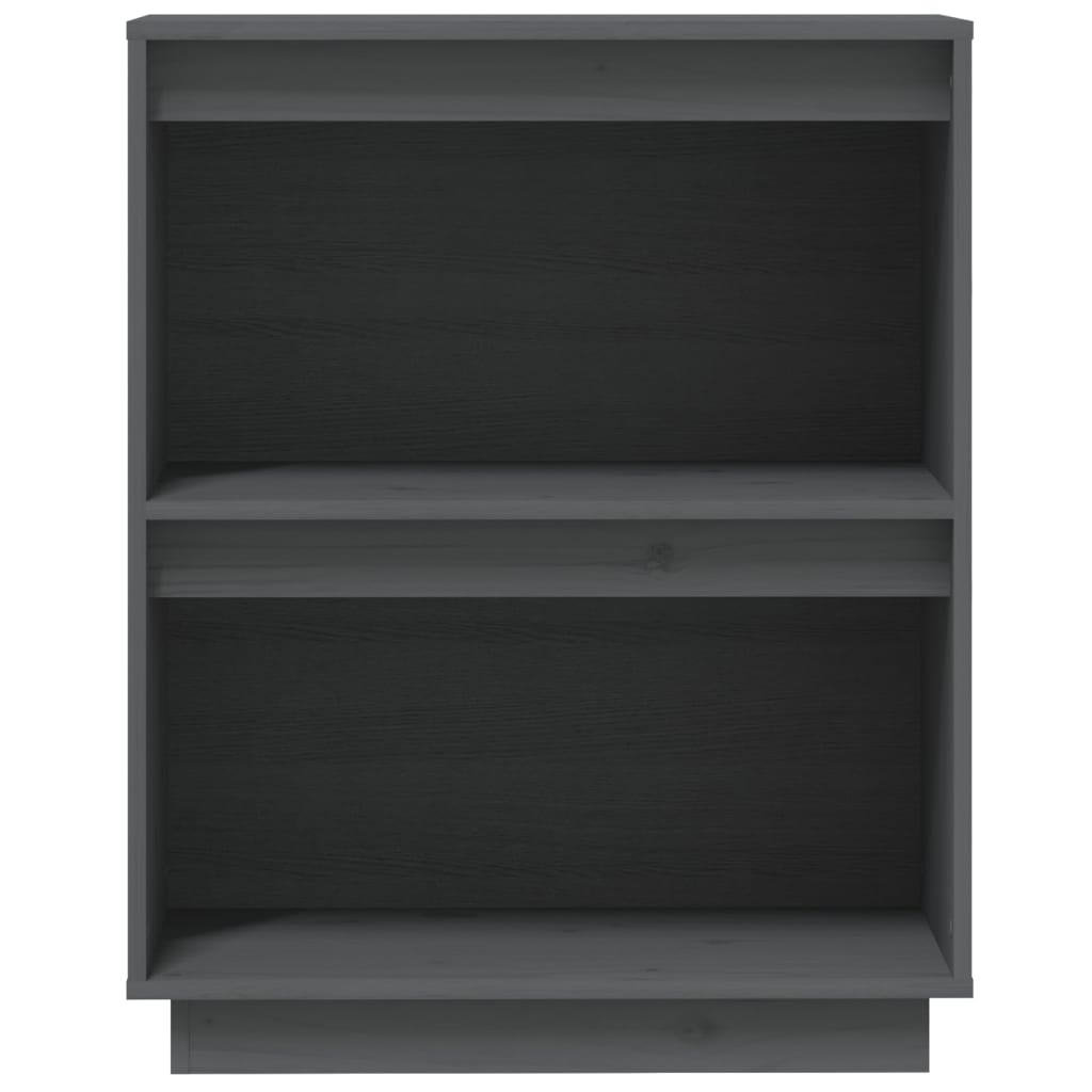vidaXL Конзолен шкаф, сив, 60x34x75 см, бор масив