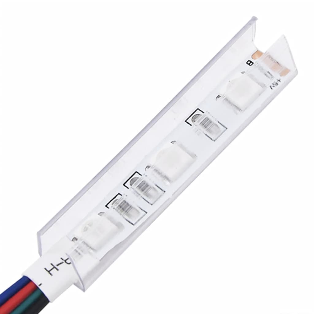 vidaXL ТВ шкаф с LED осветление, бял, 30,5x30x102 см