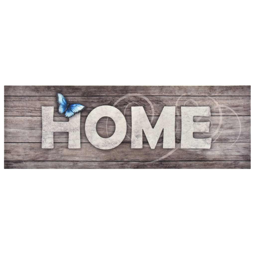 vidaXL Кухненско килимче, перимо, надпис "Home", 45x150 см