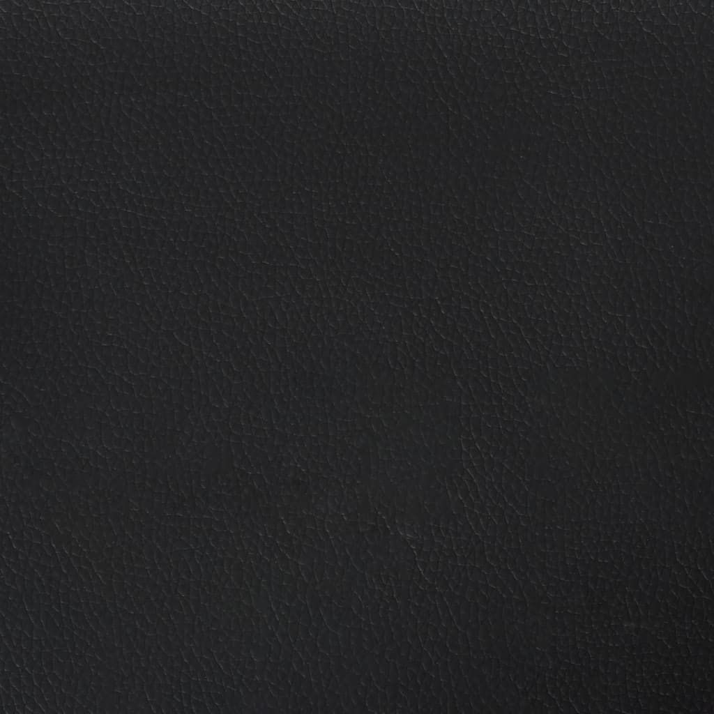 vidaXL Горна табла за легло с уши, черна, 93x23x118/128 см, еко кожа