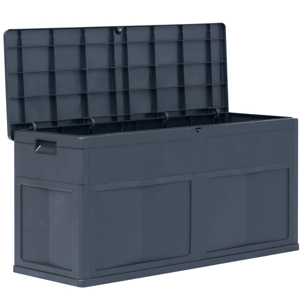 vidaXL Градинска кутия за съхранение, 320 л, черна
