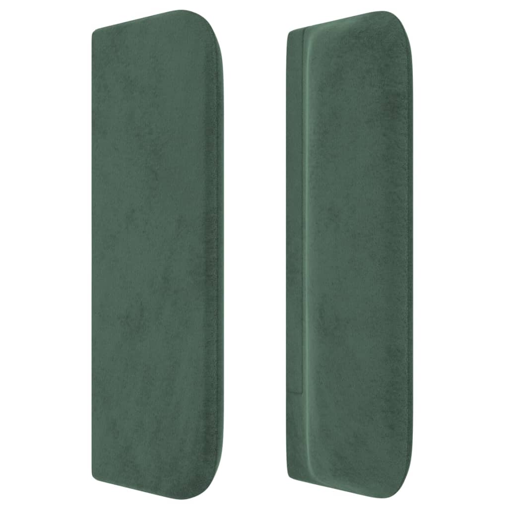 vidaXL Горна табла за легло, тъмнозелена, 83x16x78/88 см, кадифе