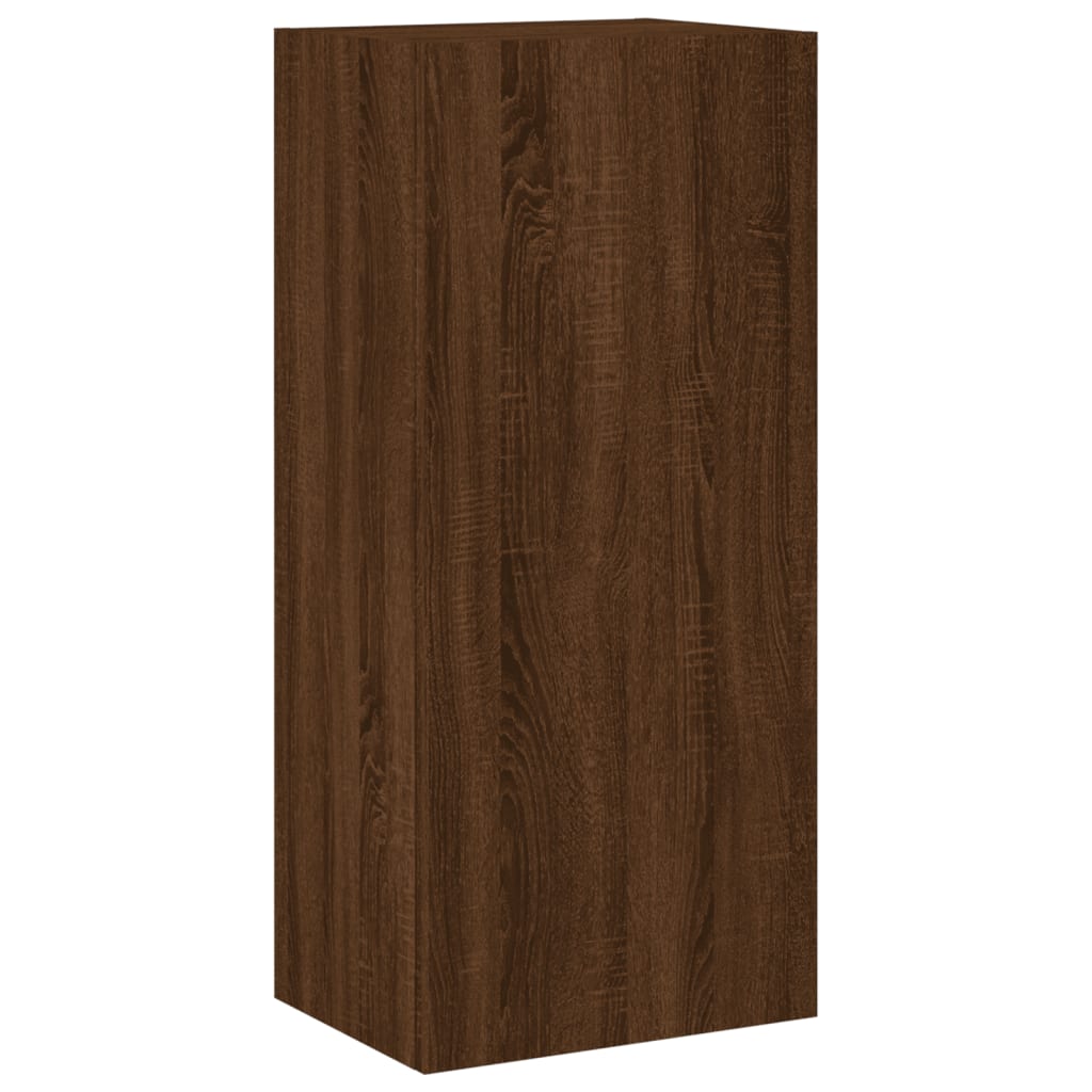 vidaXL ТВ стенни шкафове, 5 части, кафяв дъб, инженерно дърво