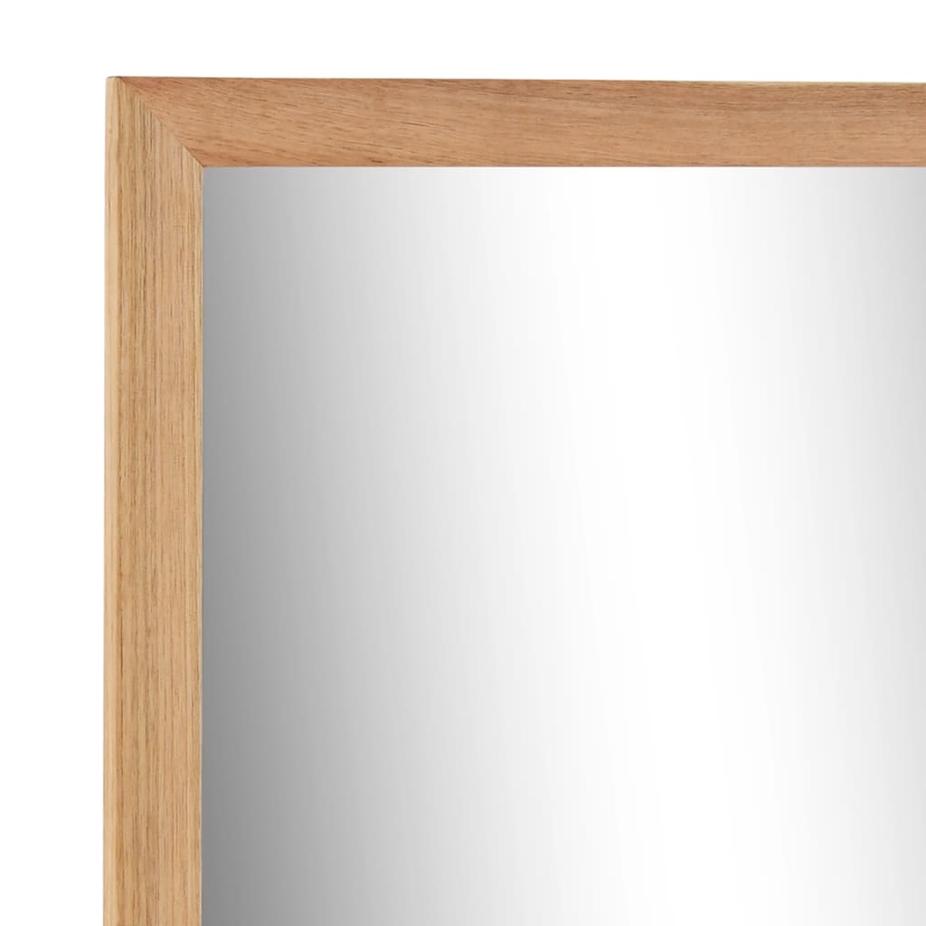 vidaXL Огледало за баня, 60x12x62 см, орехово дърво масив