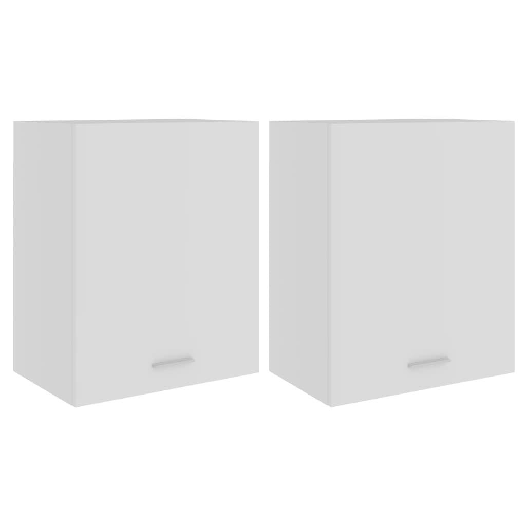 vidaXL Висящи шкафове, бели, 2 бр, 50x31x60 см, ПДЧ