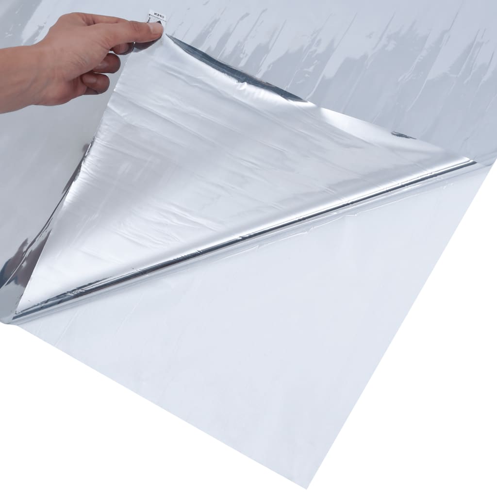 vidaXL Соларно фолио статично отразяващ ефект сребристо 45x500 см PVC