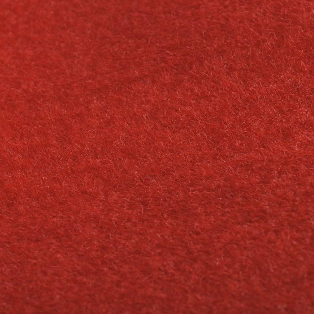 Червен vidaXL дебел килим с тежест от 400 гр/м², 1 х 5 метра