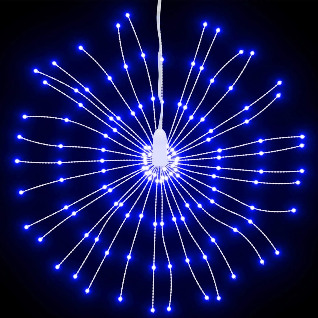 vidaXL Коледни звездни светлини 140 LED 2 бр синьо 17 см