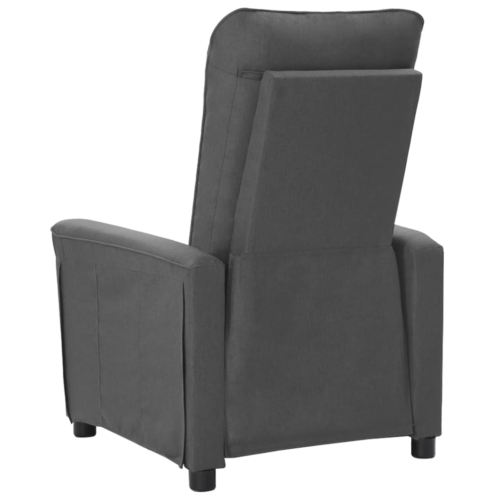 vidaXL Масажен стол, тъмносив, текстил
