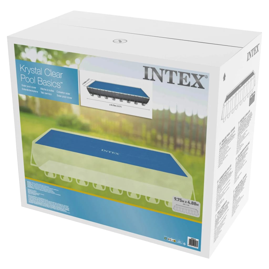 Intex Соларно покривало за басейн, синьо, 960x466 см, полиетилен