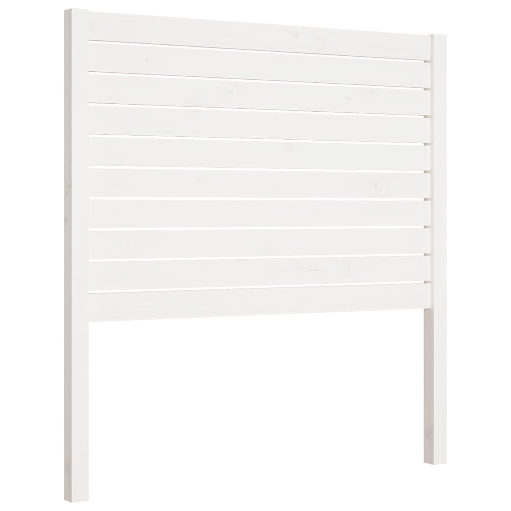 vidaXL Горна табла за легло, бяла, 96x4x100 см, бор масив