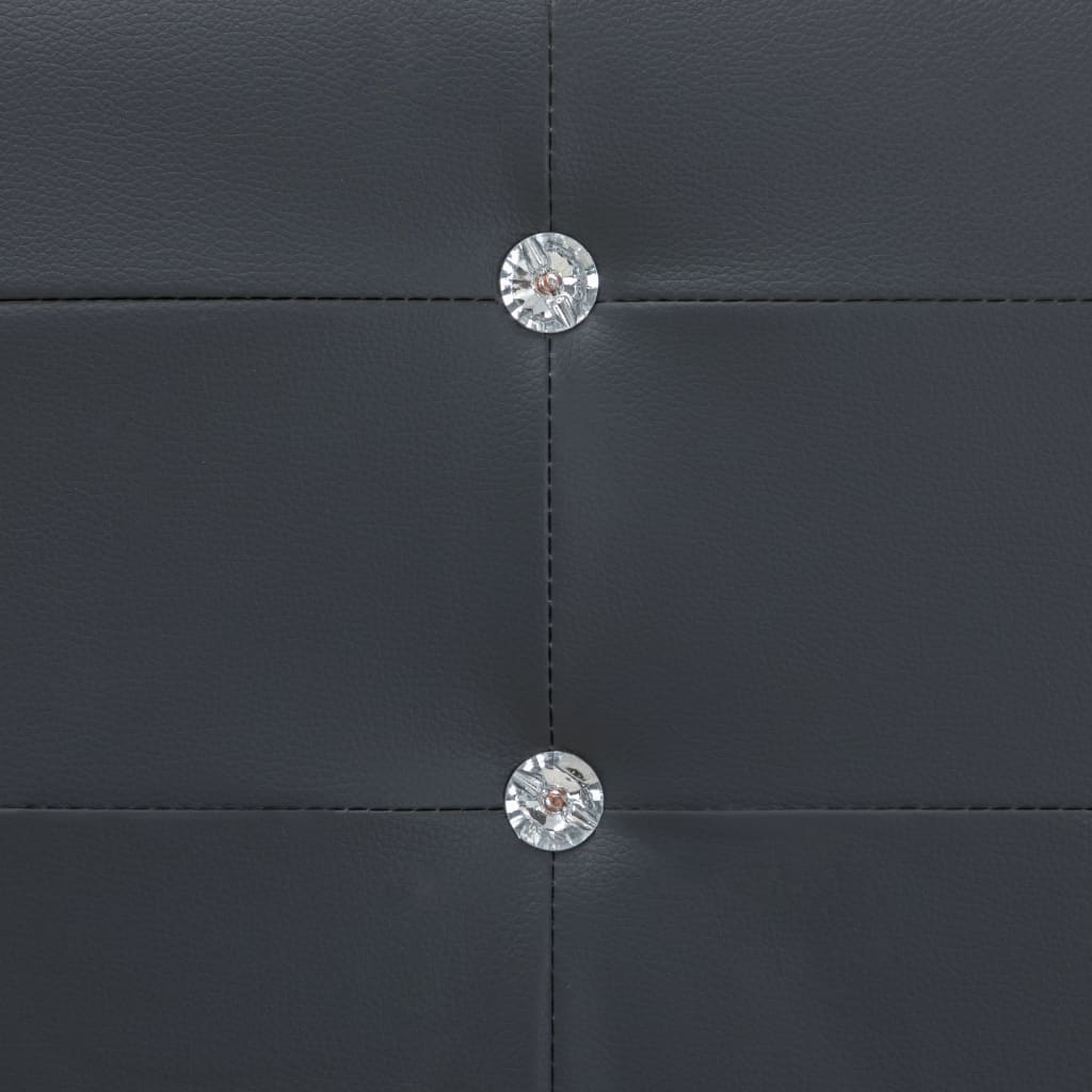 vidaXL Легло с мемори матрак, черно, изкуствена кожа, 180x200 см