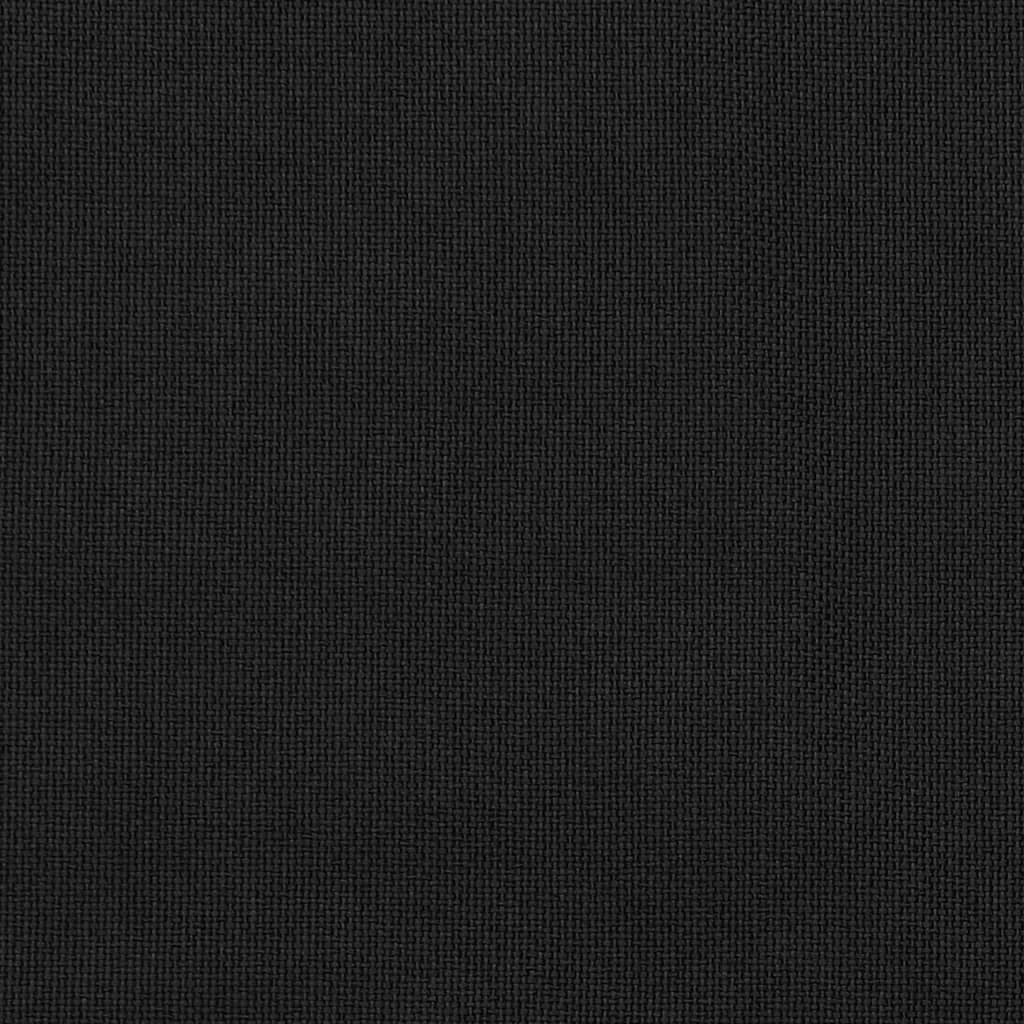 vidaXL Затъмняваща завеса с пръстени имитация лен черна 290x245 см