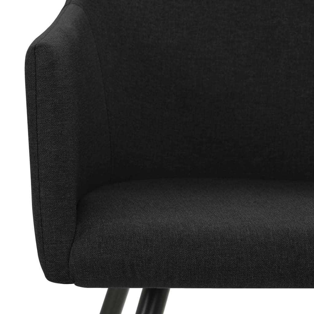 323099 vidaXL Dining Chairs 2 pcs Black Fabric