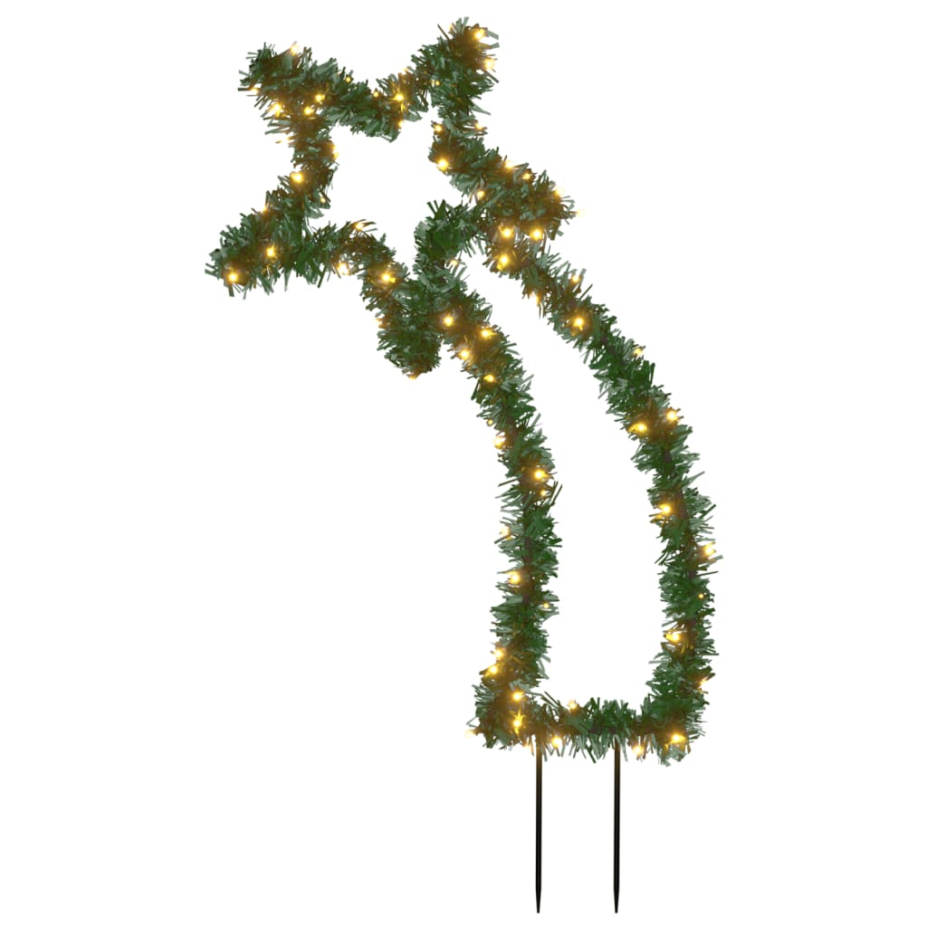 vidaXL Коледна светеща украса с шипове, метеор, 80 LED, 62 см