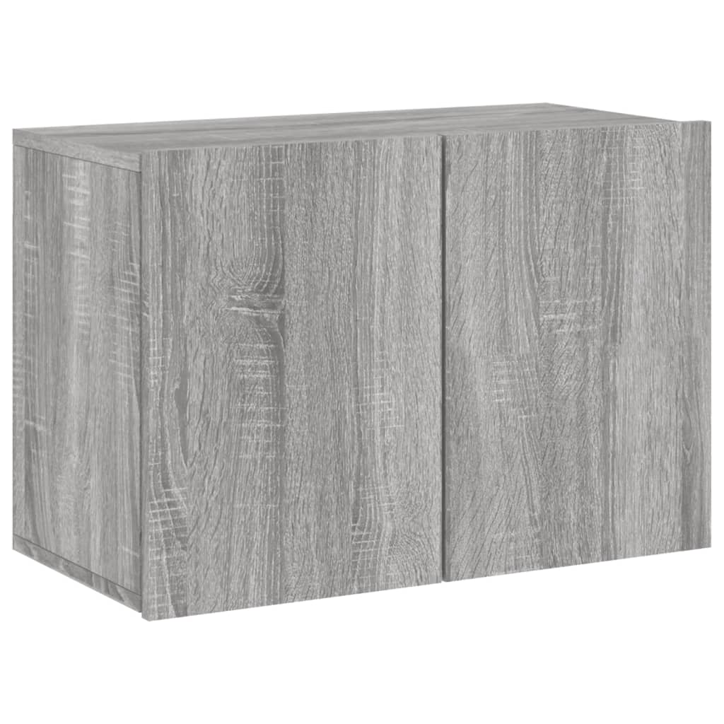vidaXL ТВ шкаф за стенен монтаж, сив сонома, 60x30x41 см
