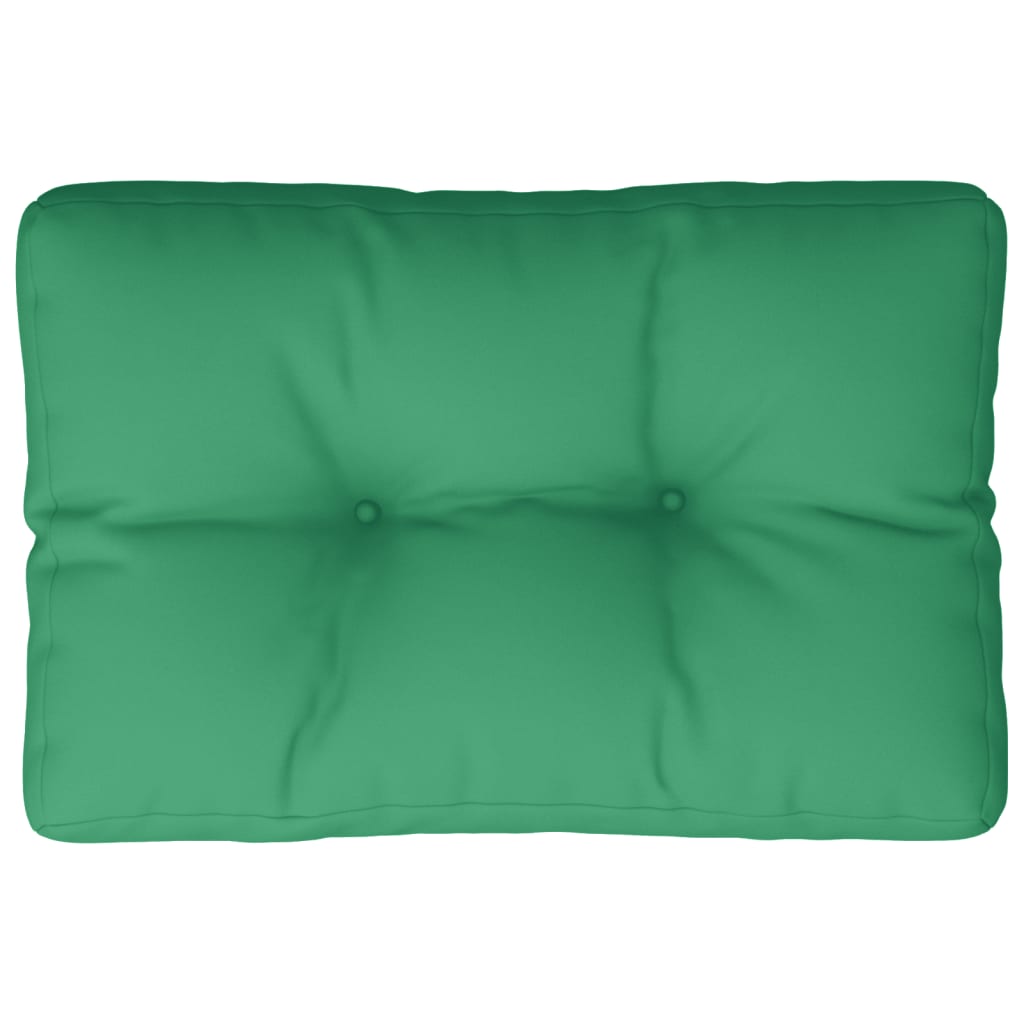 vidaXL Палетна възглавница, зелена, 50x40x12 см, текстил