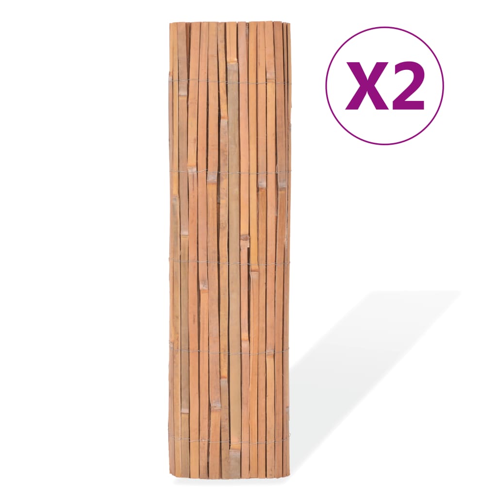 vidaXL Бамбукови огради, 2 бр, 100x400 см