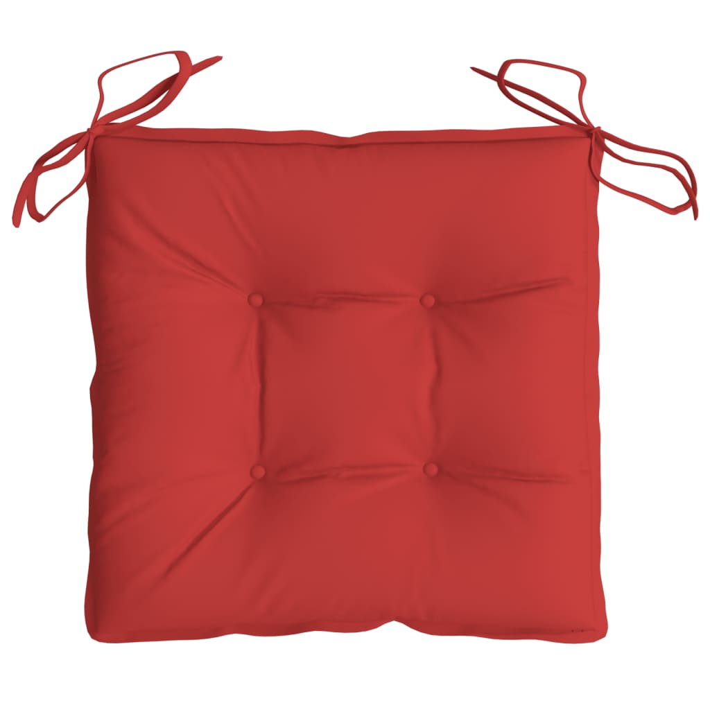 vidaXL Възглавници за столове 2 бр червени 50x50x7 см Оксфорд плат