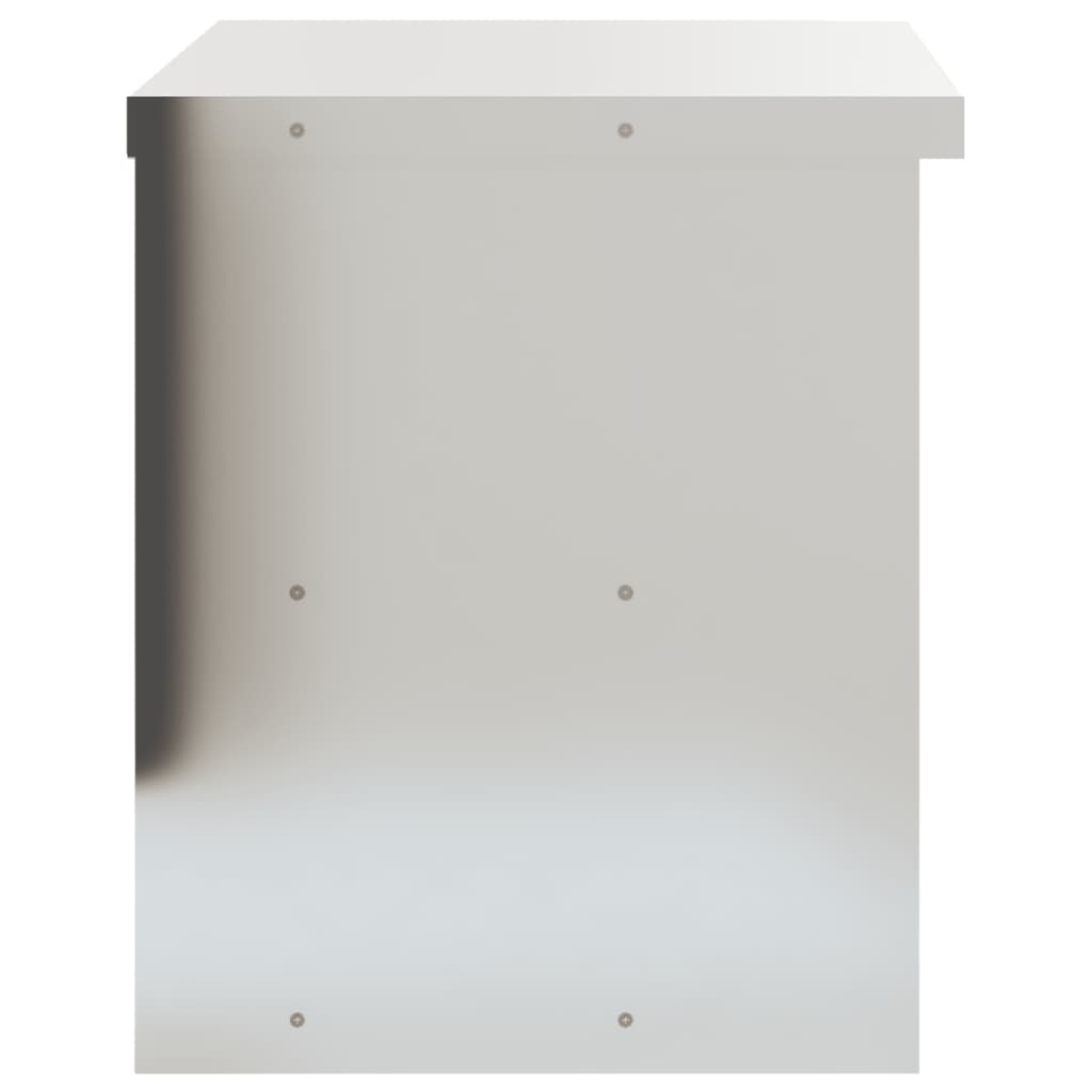 vidaXL Кухненски стенен шкаф с рафт, неръждаема стомана