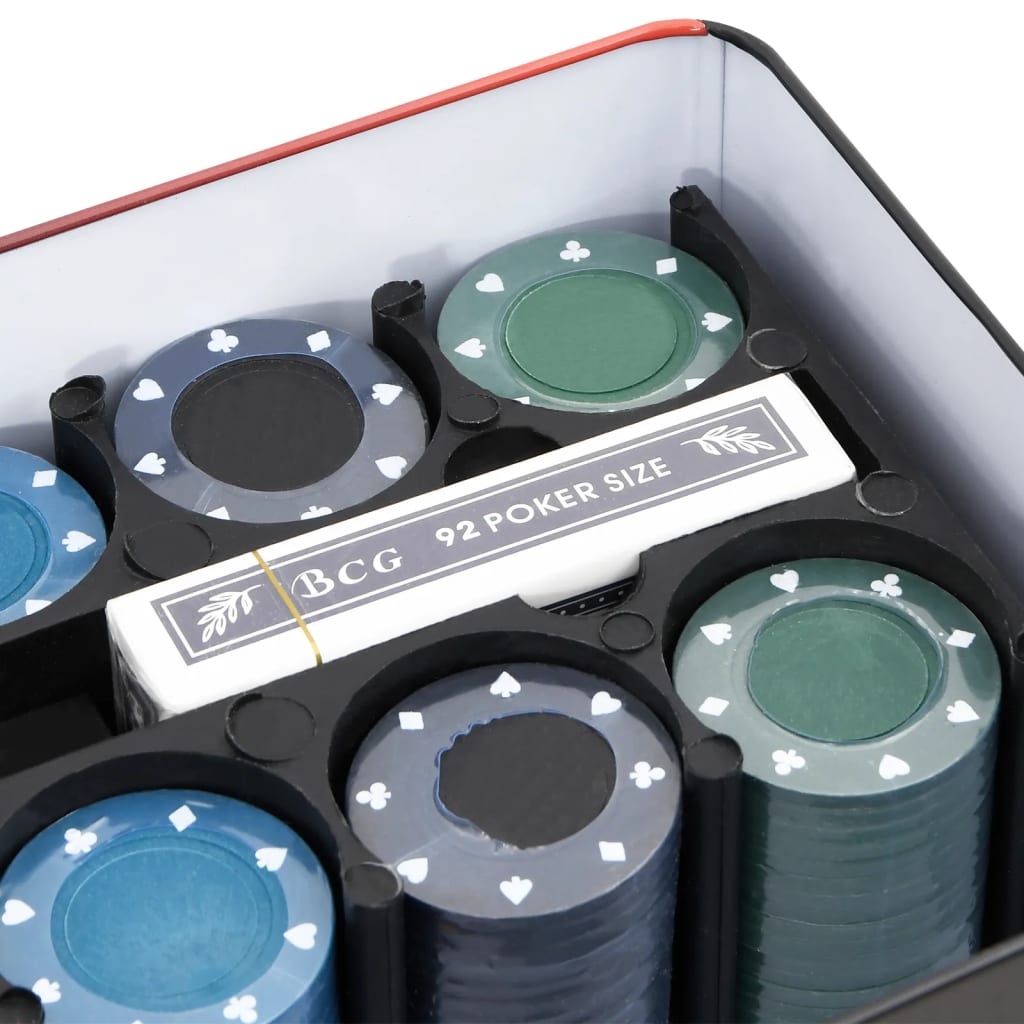 vidaXL Комплект чипове за покер 200 бр 4 г