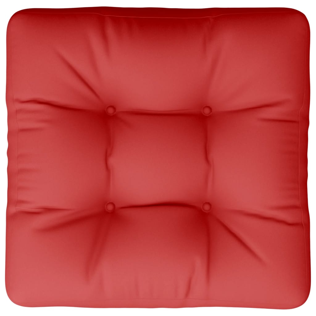 vidaXL Палетна възглавница, червена, 60x60x12 см, текстил