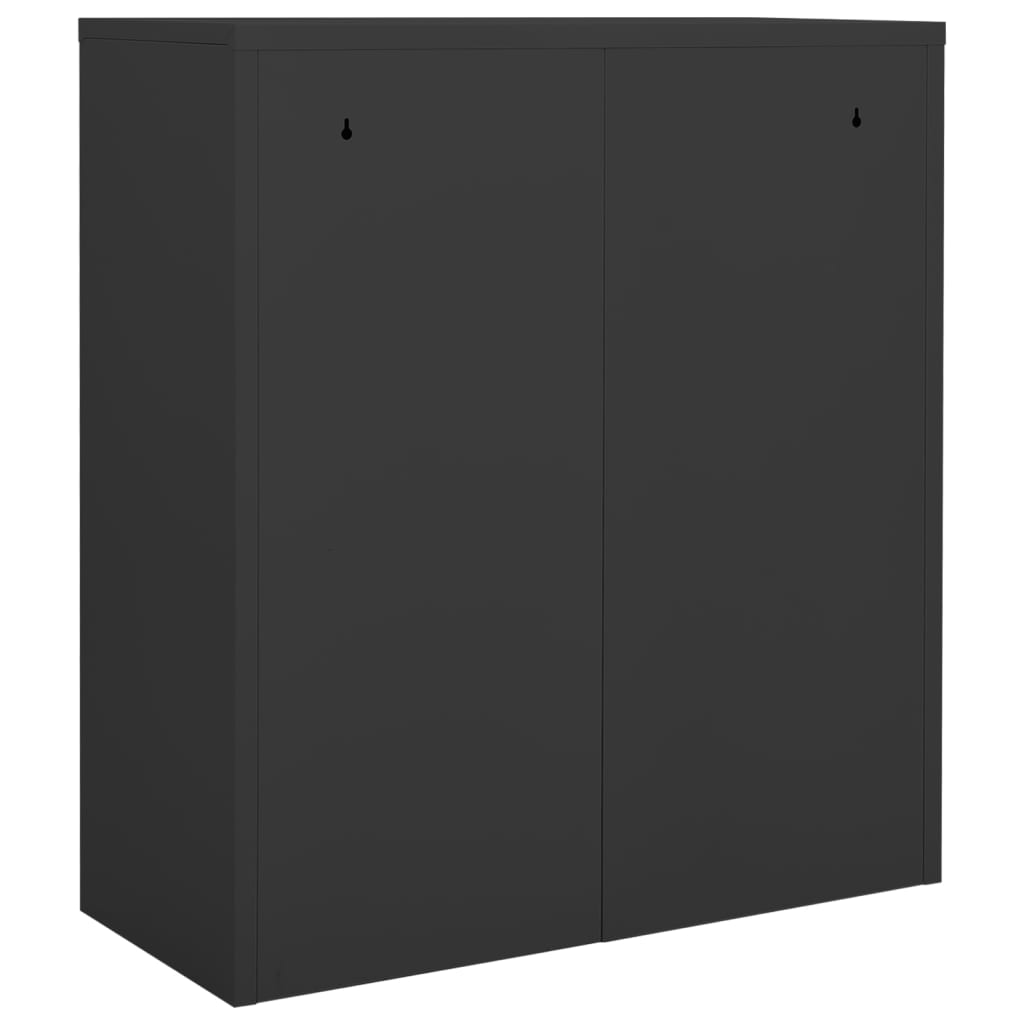 vidaXL Офис шкаф, антрацит, 90x40x102 см, стомана