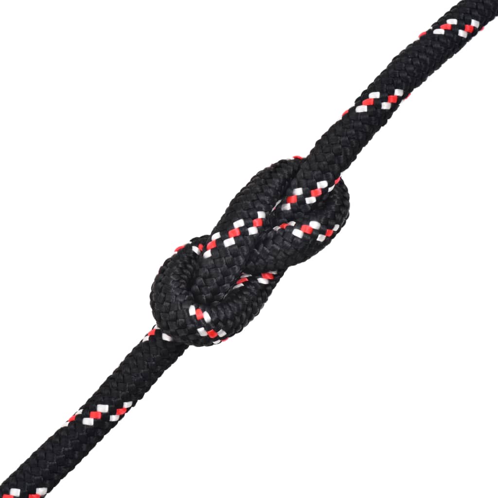 vidaXL Морско въже, полипропилен, 6 мм, 500 м, черно