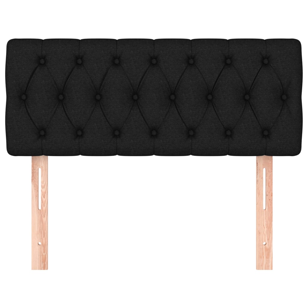 vidaXL Горна табла за легло, черна, 90x7x78/88 см, плат