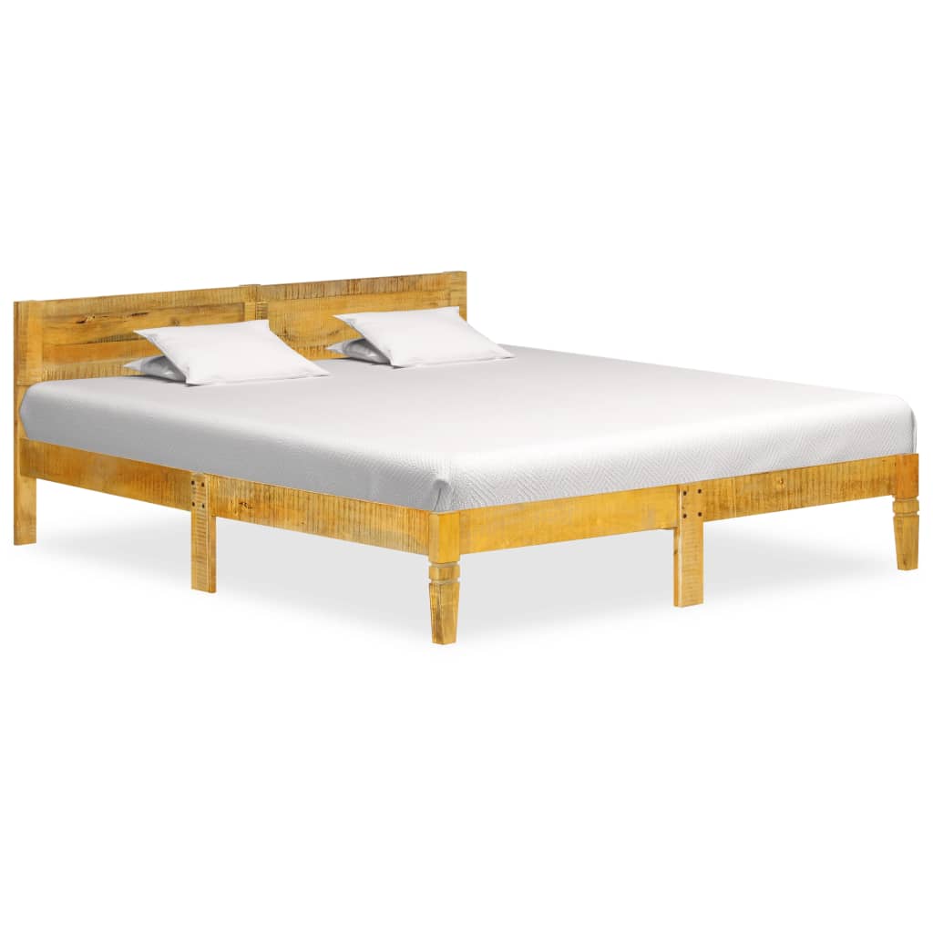 vidaXL Рамка за легло, мангова дървесина масив, 160 см
