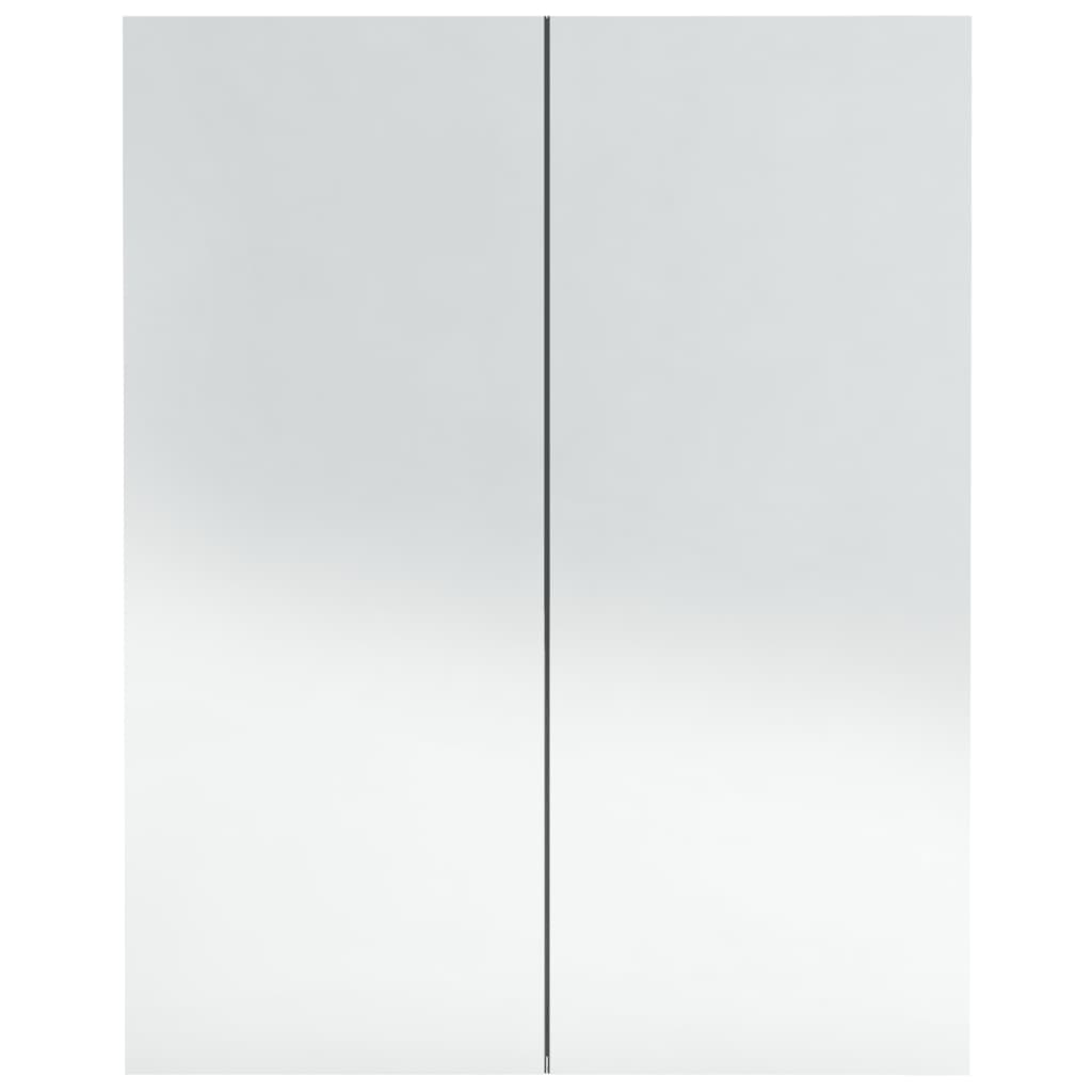 vidaXL Шкаф с огледало за баня, 60x15x75 см, МДФ, антрацит