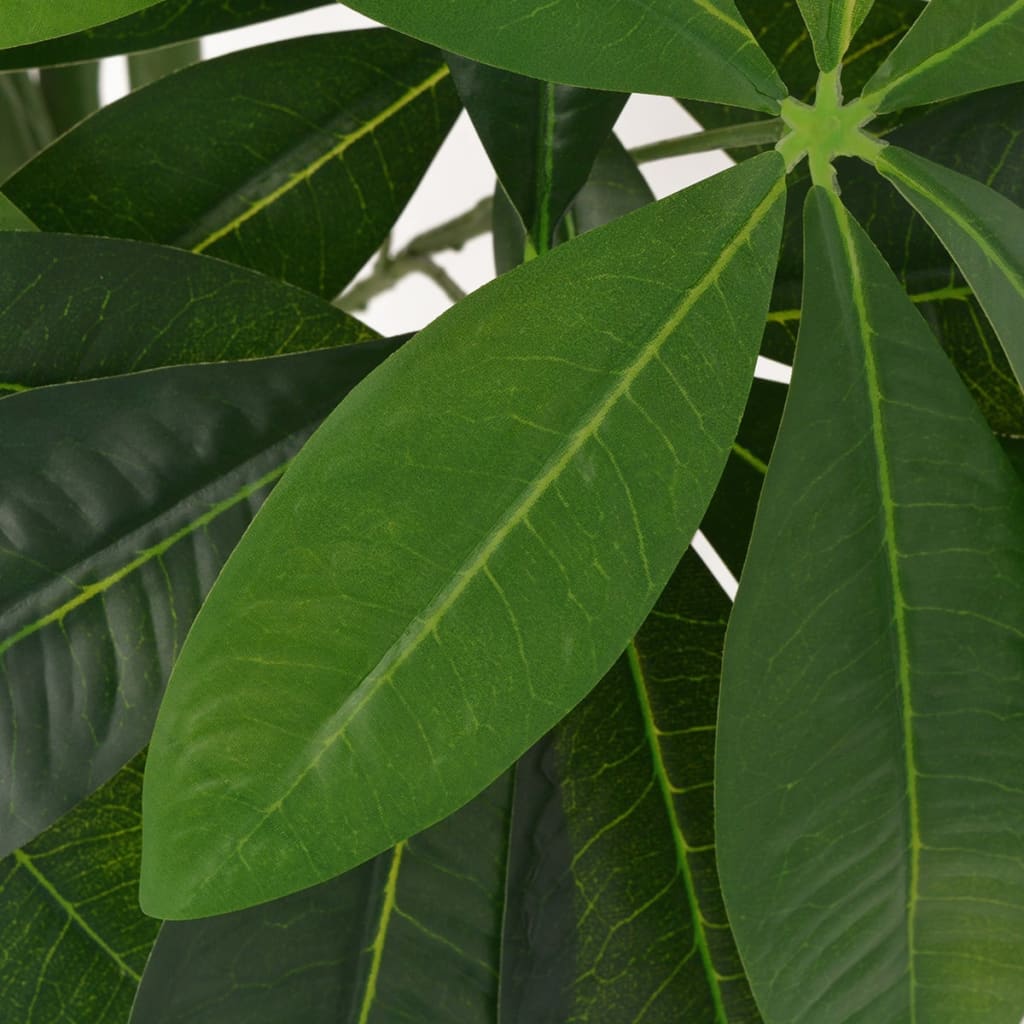 vidaXL Изкуствено растение пахира със саксия, 145 см, зелено